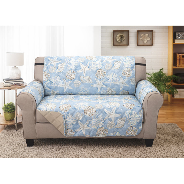 Highland Dunes Box Cushion Loveseat Slipcover & Reviews Wayfair Canada